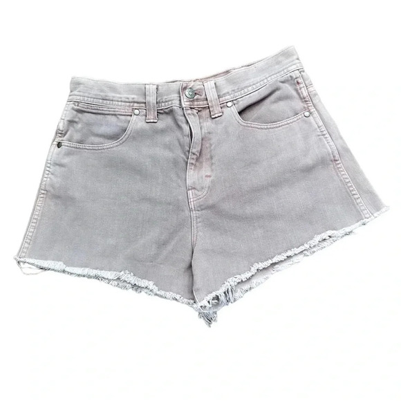 Madewell x Where I was from Light Pink Denim Cutoff Mid-Rise Shorts Size 27 GUC - Picture 1 of 8
